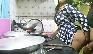 Indian bhabhi in the works in kitchen and shagging brother-in-law