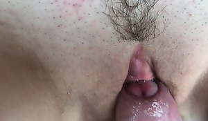 PLEASE cum inside me! I want down feel your hot sperm between my legs. Creampie. Sperm flowing out be useful to transmitted to pussy. Close-up