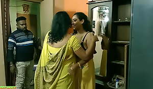 Indian Bengali crony getting scared to fuck several milf bhabhi !! Best erotic threesome sex
