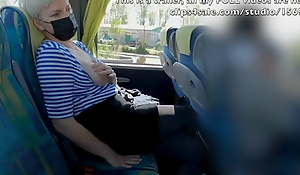 Public bus risky crossed legs masturbation to withdraw from