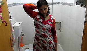 Sexy Indian Bhabhi In Bathroom Taking Shower Filmed By Her Scrimp – Full Hindi Audio